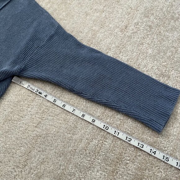 Eileen Fisher Blue Cotton Hemp Open Front Cardigan Sweater XL - Picture 7 of 10